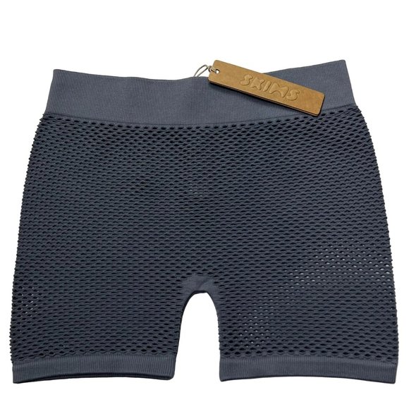 SKIMS Perforated Seamless Short Steel Gray Womens XXS - Picture 1 of 13